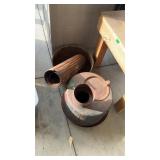WOOD STOVE W/ CHIMNEY STACK