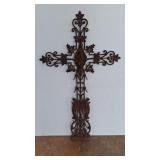 FRENCH CAST IRON DEVOTIONAL CROSS 19TH CENTURY