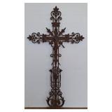FRENCH CAST IRON FIELD CROSS 19TH CENTURY W/