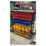 STANDING ORGANIZER RACK W/ BINS AND HARDWARE