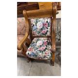 TIGER OAK ANTQ PARLOR ROCKER