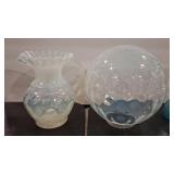 OPALESCENCE  ART GLASS VASE & LAMP SHADE