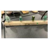 COAT RACK  W/ VTG GLASS INSULATORS