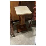 MARBLE TOP VTG PLANT STAND