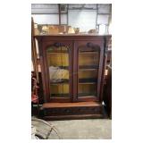 GLASS FRONT ANTQ 3 SHELF BOOK CASE