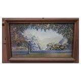 ROBERT WOOD 'DAWN' VTG FRAMED PRINT