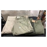 3 PAIRS OF 34 X 32 PANTS - FJALL RAVEN & RED HEAD