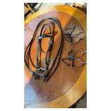 LEATHER HALTER & SPUR STRAPS ACQUIRED FROM HUSSEIN