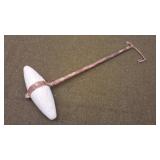 PLAINS NATIVE AMERICAN STONE HEAD WAR CLUB
