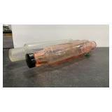 2 - DEPRESSION HOLLOW GLASS ROLLING PINS