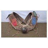 NATIVE AMERICAN  ELK HIDE DANCE BELT W/ BEAD &