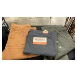 3 PARIS OF 34 X 32 PANTS - CARHARTT AND RED HEAD