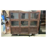 WOOD & GLASS FRONT ANTQ  HABERDASHERY