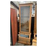 8 SLOT LIGHTED GUN CABINET W/ STORAGE