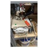 ASSORTED PAINTING SUPPLIES AND ROPE