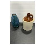 ART POTTERY & GALLON DBL GLAZE JUG