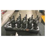 9 MOTOROLA RADIOS W/ CHARGING STATION