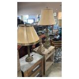 2 - ORNATE ACCENT LAMPS & LAMP BASE
