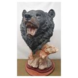 BLACK BEAR RESIN SCULPTURE