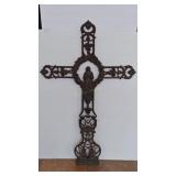 FRENCH CAST IRON DEVOTIONAL CROSS 19TH CENTURY