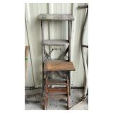 2 VTG WOOD LADDERS