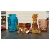 LG WRIGHT INDIANA & COLORED GLASS ASSORTMENT