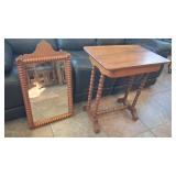 ANTQ BOBBIN ENTRY TABLE & WALL MIRROR