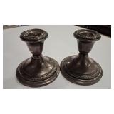 2 - GORHAM STERLING WEIGHTED CANDLE HOLDERS