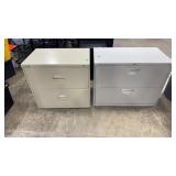 2 LARGE 2 DRAWER FILING CABINETS