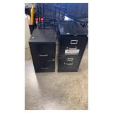 2 METAL 2-DRAWER FILING CABINETS