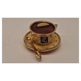 ESTEE LAUDER 'TEA CUP' PERFUME COMPACT