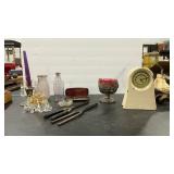 VTG CURLING IRONS, SPECTACLES , SUGAR BOWL ,