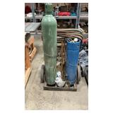 OXYGEN & ACETYLENE TANKS ON CART W/ HOSE AND TIPS