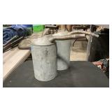 2 GALVANIZED 4QT OIL CANS
