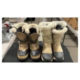 BAFFIN WINTER BOOTS SZ 9 AND SOREL WINTER BOOTS SZ