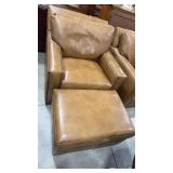 HANCOCK & MOORE LEATHER NAILHEAD ACCENT CHAIR &