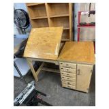 ARTIST WORK DESK W/ 6 DRAWERS
