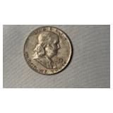 1957 FRANKLIN SILVER HALF DOLLAR