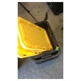 GROUP OF 4 TOTES W/ LIDS