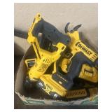 DEWALT 20V TOOL SET, CHAINSAW, PRUNER, TIN SNIPS,