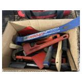 BX OF MISC TOOLS W/ BLUE PRY BAR