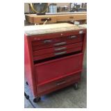 RED ROLLING 5 DRAWER TOOL CABINET