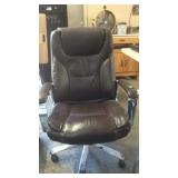 SWIVEL OFFICE CHAIR, BROWN