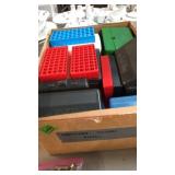 GROUP OF CARTRIDGE STORAGE CASES-EMPTY