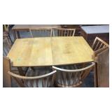 MID CENTURY MODERN DINING TABLE W/ 6 CHAIRS & 3