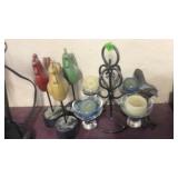 GROUP OF CANDLES & CHICKENS