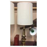 PR OF MATCHING BRASS TABLE LAMPS