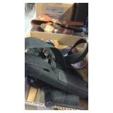 SHOULDER HOLSTER, CYLINDER POUCH & 3 LEATHER