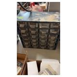 BLUE HARDWARE ORGANIZER W/ CONTENTS