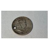 1952 FRANKLIN SILVER HALF DOLLAR   **BEEN DRILLED